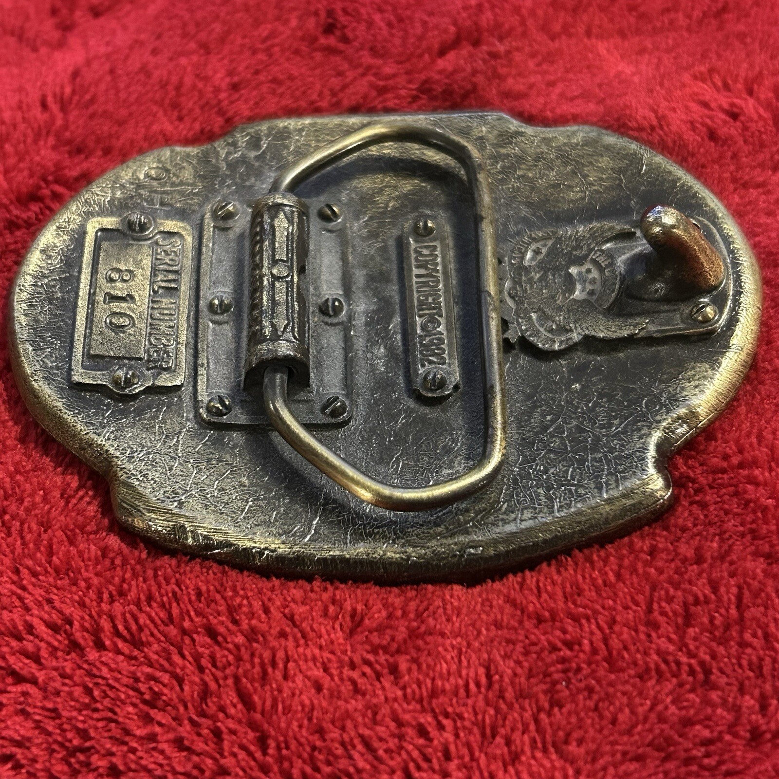 1982 Islands Of Hawaii Metal Brass Belt Buckle 50th State The Aloha State VTG