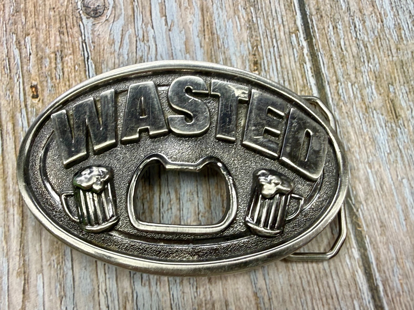 Wasted Beer Drinking Funny Novelty Bottle Opener Bar Tavern Belt Buckle
