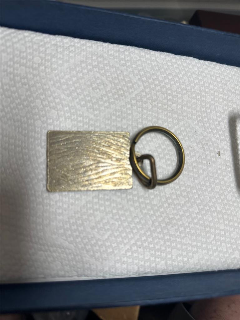 Vintage Henry Ford Detroit Brass Belt Buckle and Key Chain