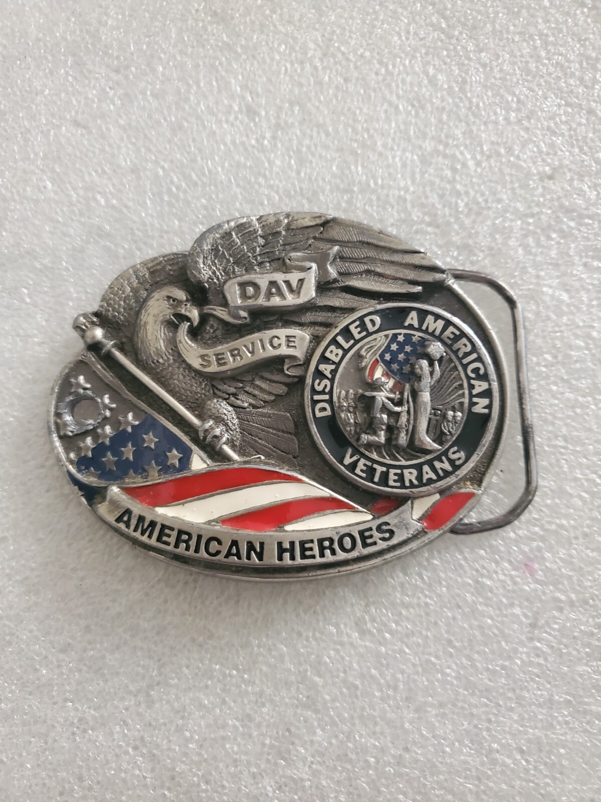Vintage US The National Guard American Heroes Belt Buckle