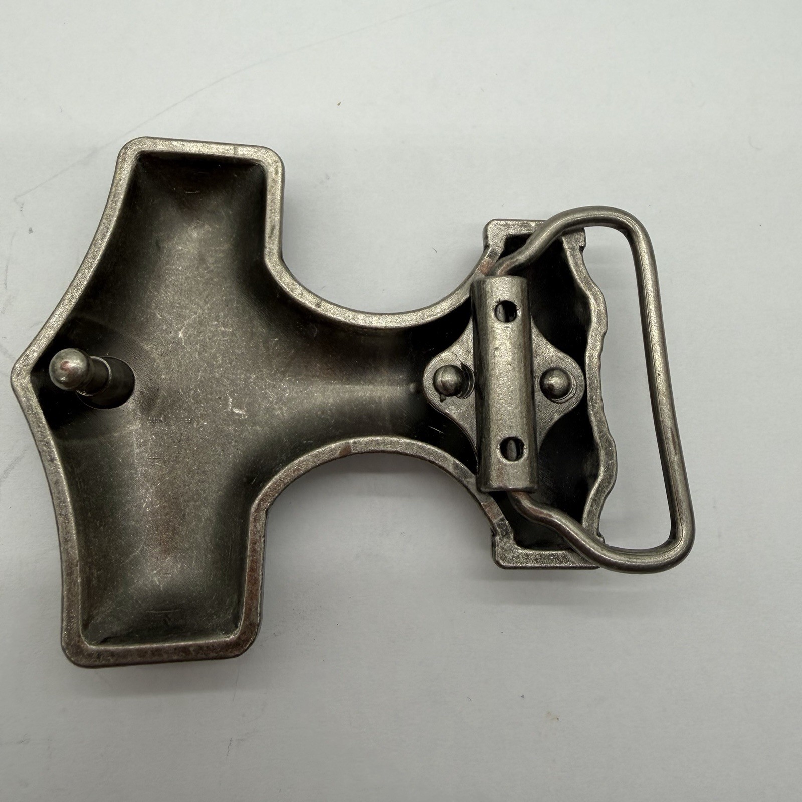 Thor&rsquo;s Hammer Belt Buckle Silver Tone Viking Metal