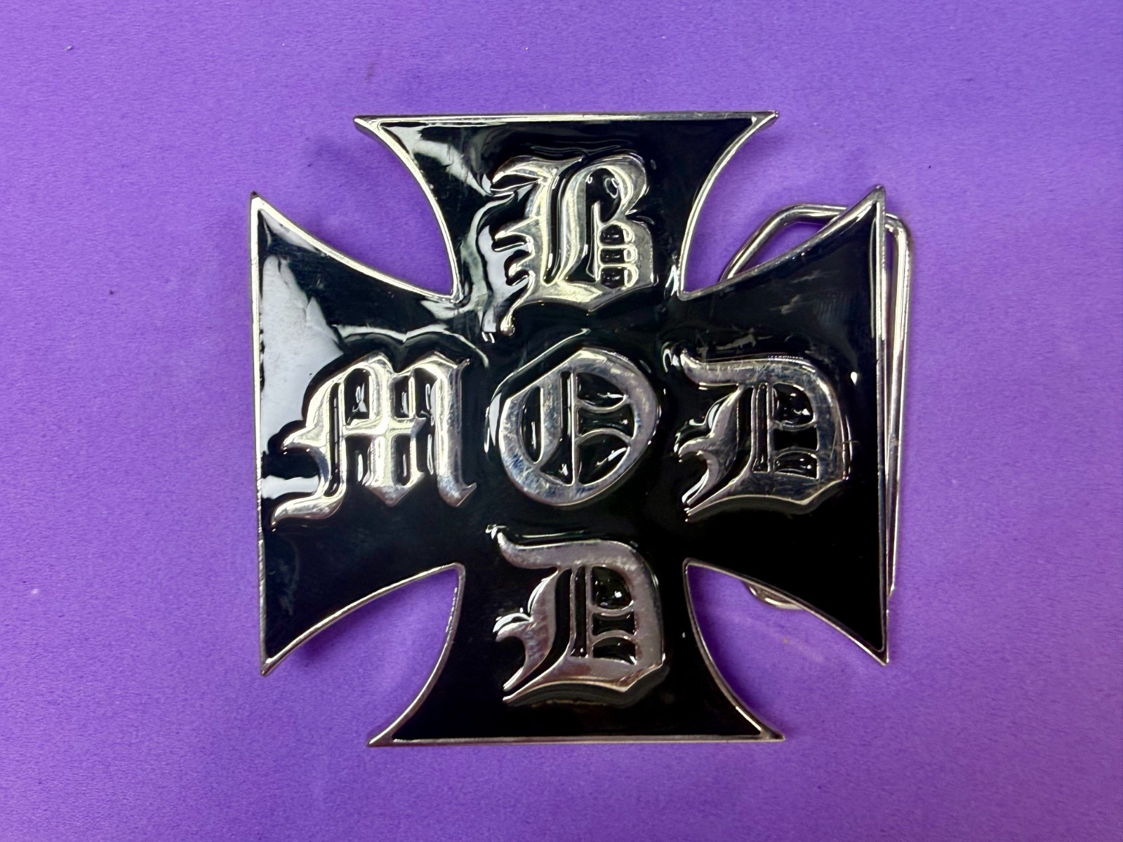 BOD MOD Maltese Iron Cross Religious Gothic Punk Vibe Belt Buckle