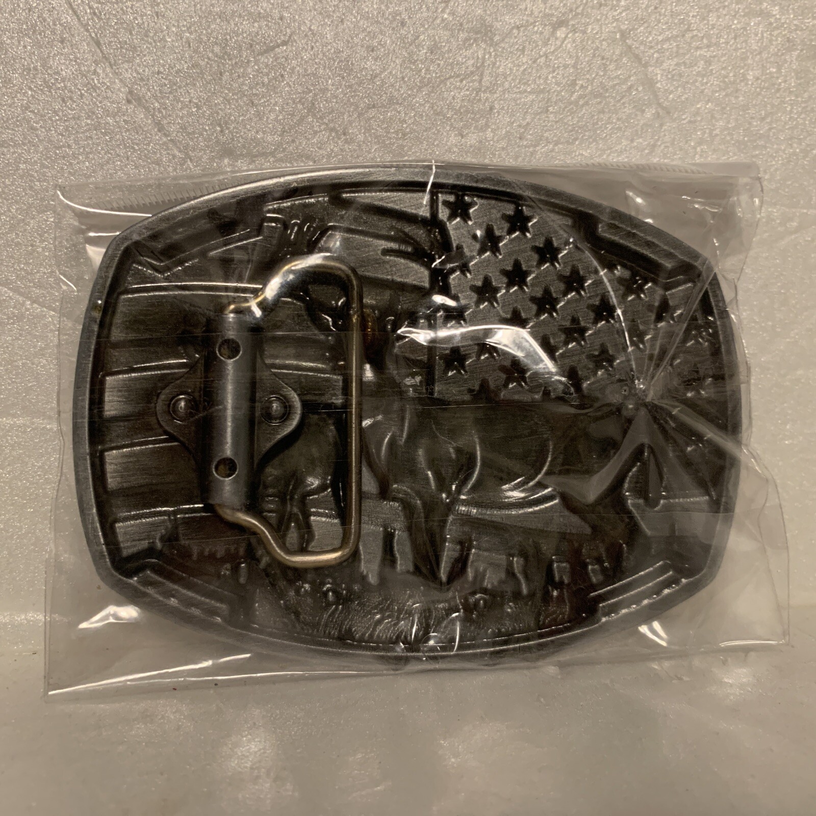 Antique Brass Finish Deer Buckle – American Hunter Western Buckle Set Of 2