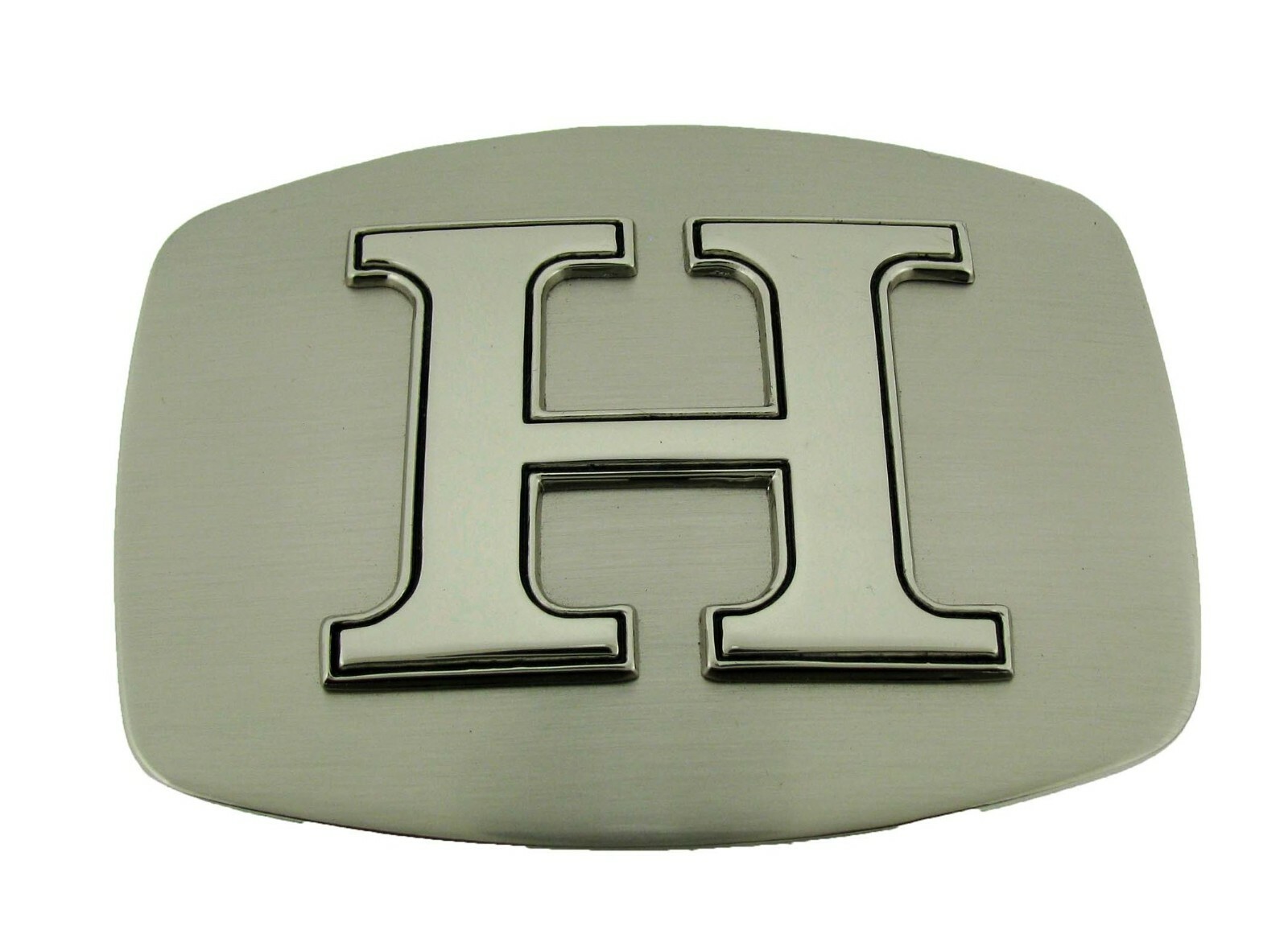Initial Letter H Belt Buckle Western Rodeo Texas Style Silver Plain Finished New