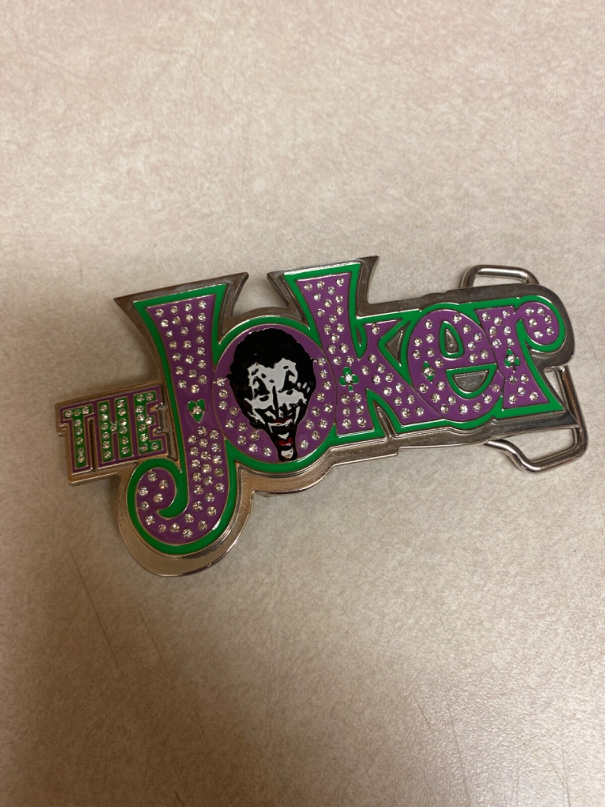 Batman Joker Belt Buckle Comics Cosplay Halloween Party Costume Bling Iced Style