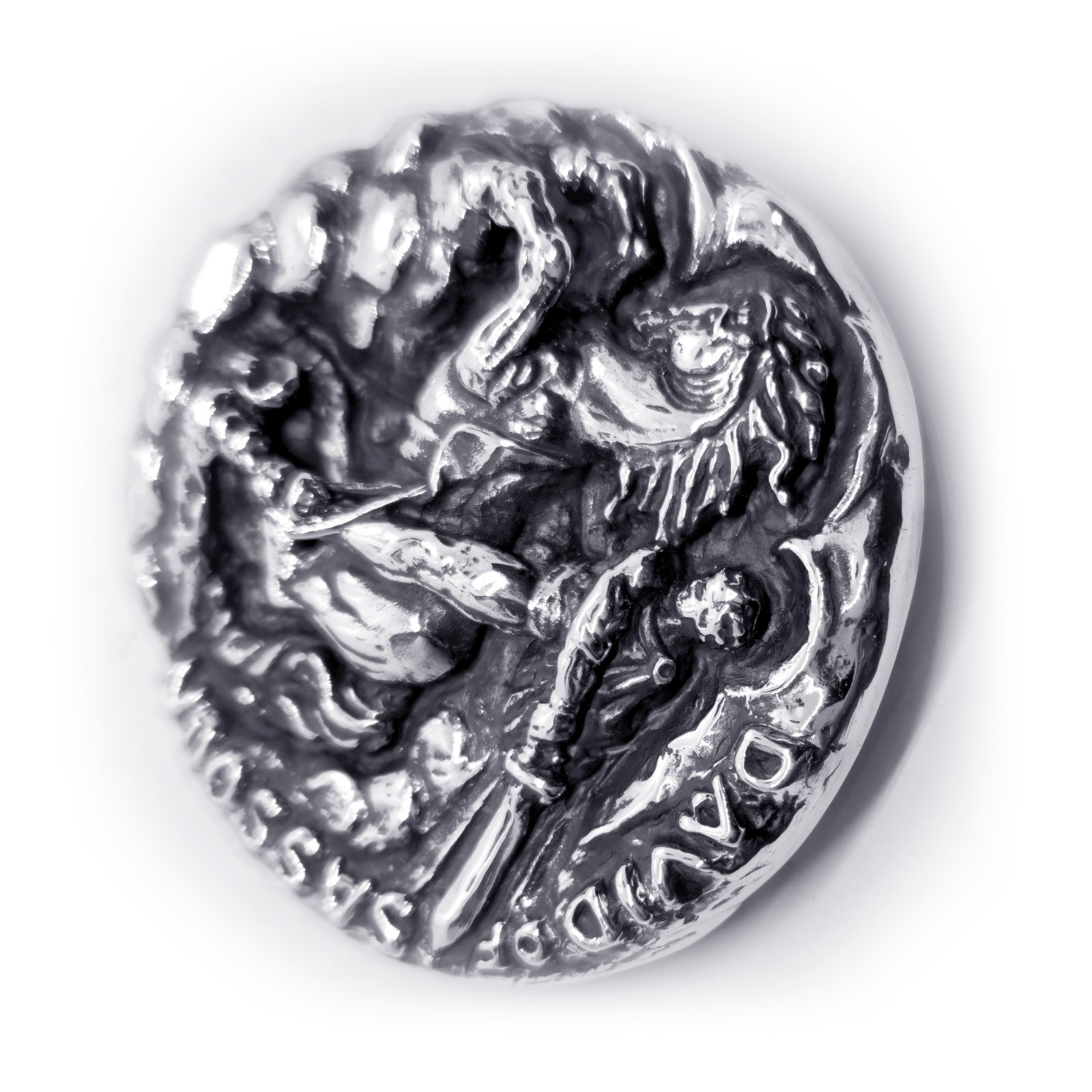 David of Sassoun Armenian National Epic Sterling Silver Belt Buckle