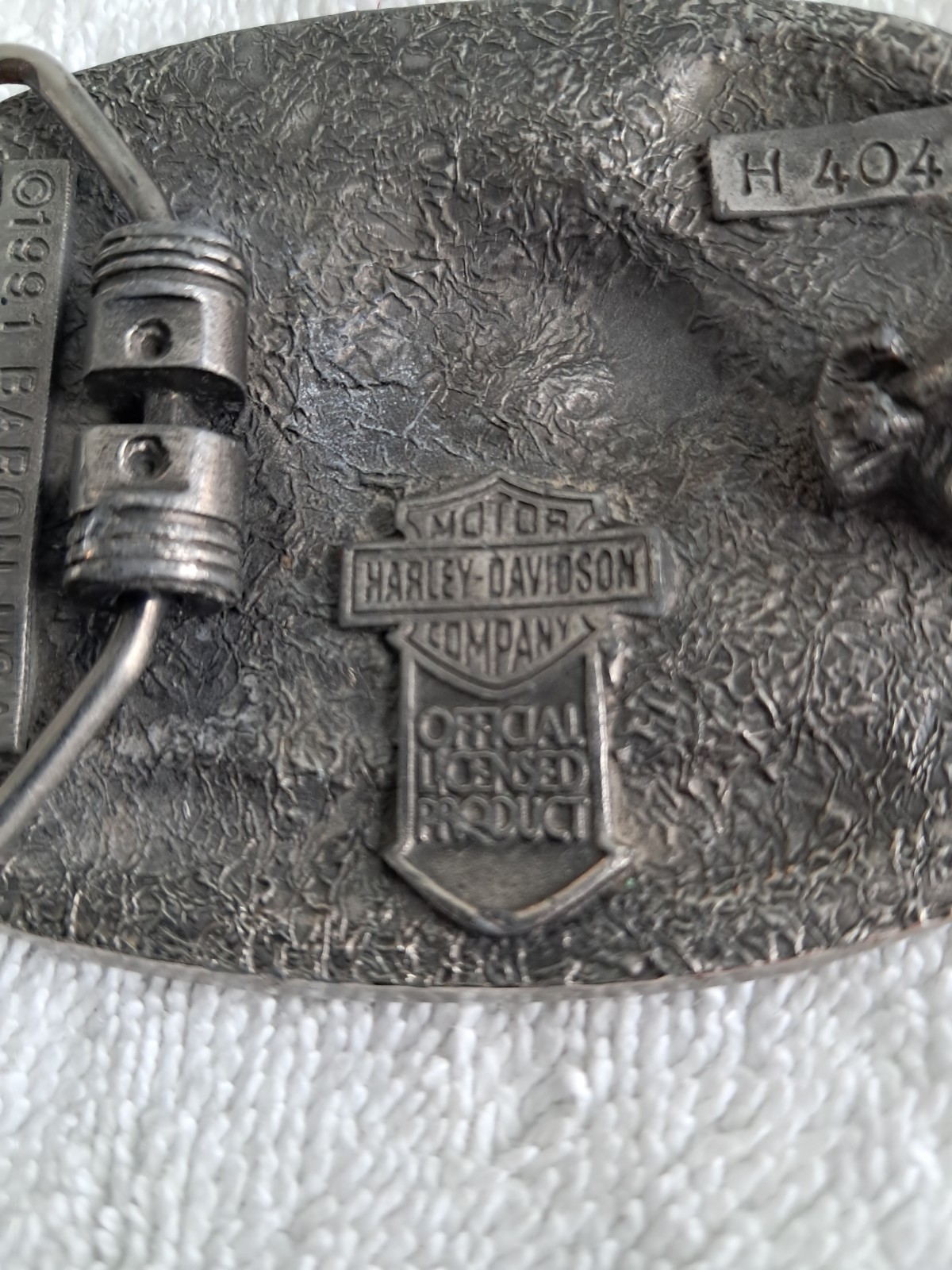 Vintage 1991 Harley-Davidson « Born in the USA » Eagle Belt Buckle – Baron H404