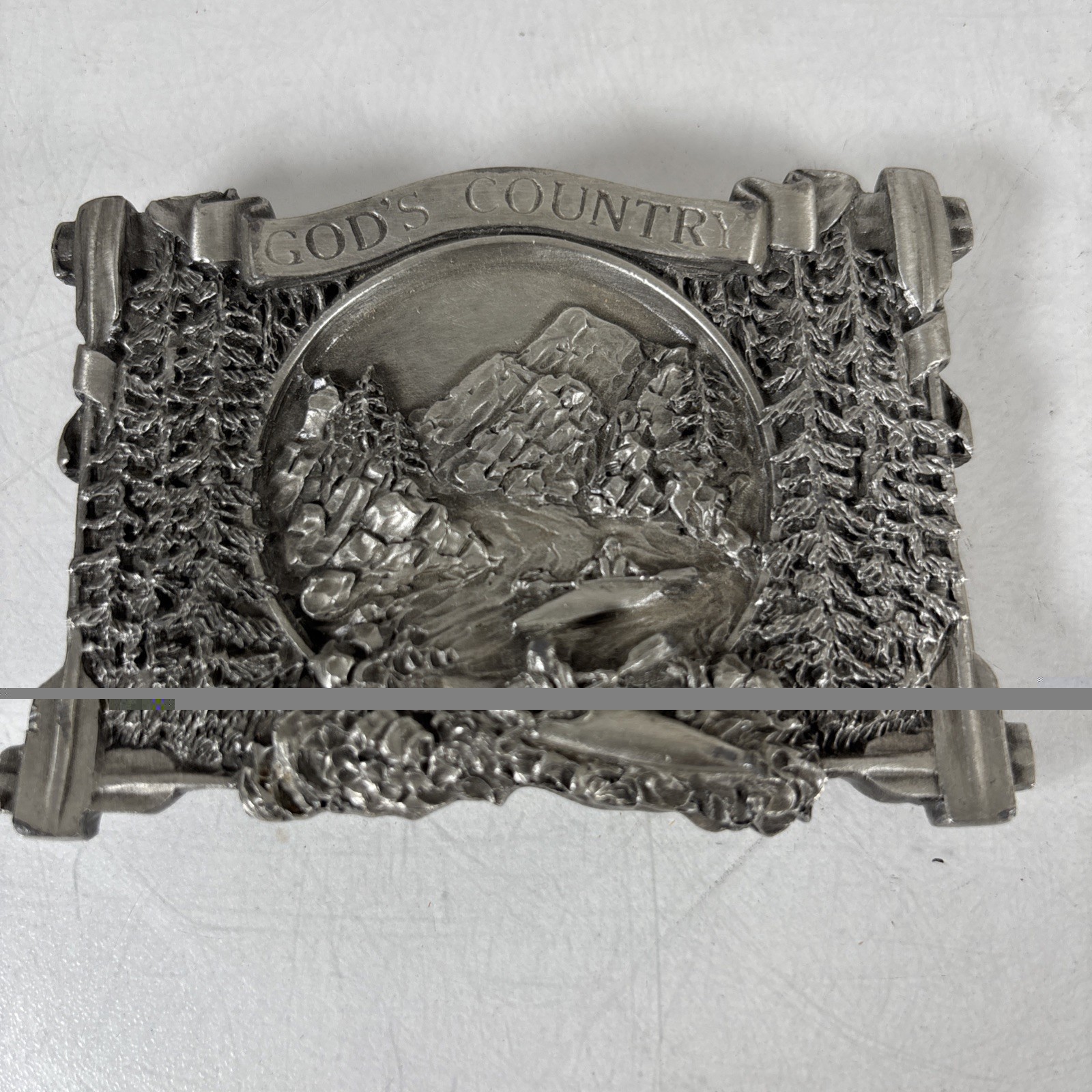 Vintage Bergamot Brass Works God&rsquo;s Country 1983 Belt Buckle H-86