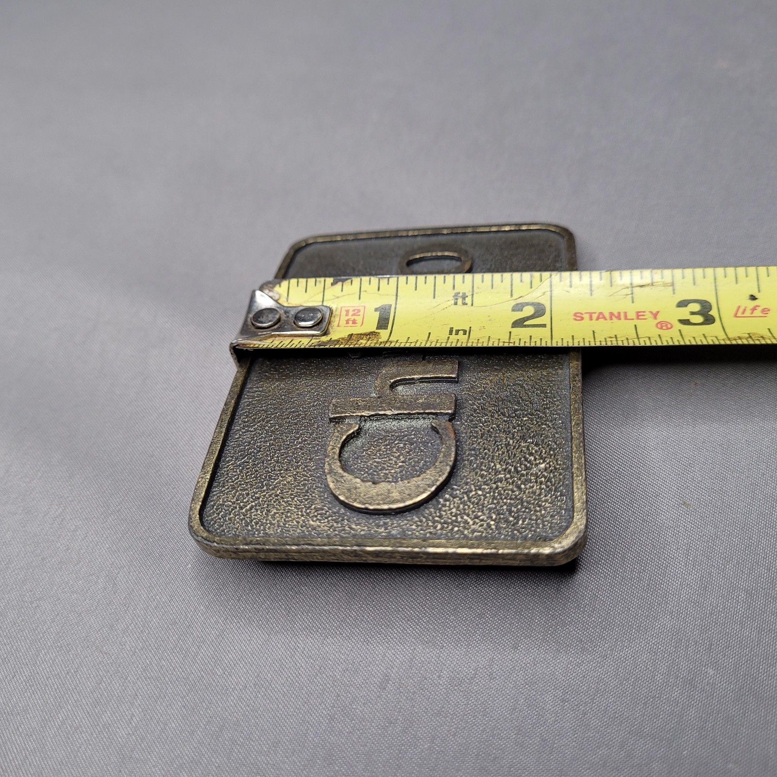 Chico Belt Buckle Mens One Size Antique Brass Tone Rectangular Western Cowboy CA