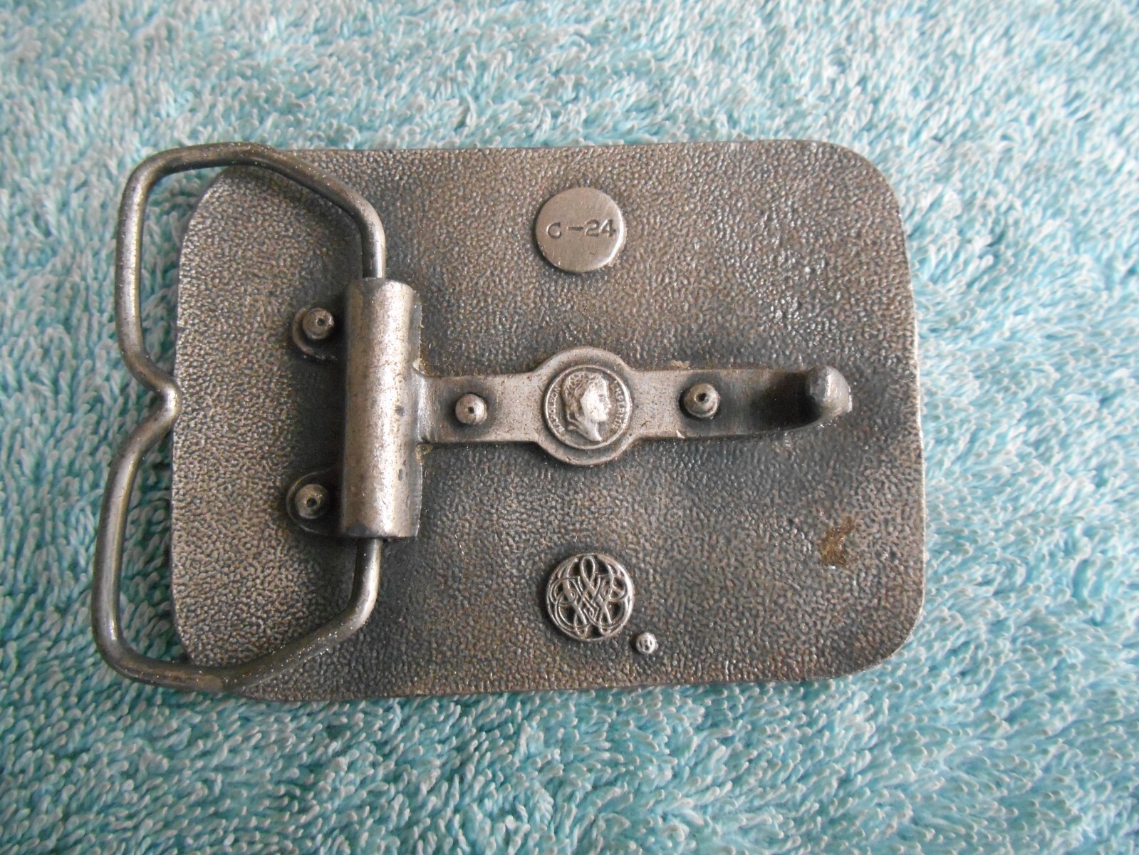 VINTAGE BICENTENNIAL 1776-1976 SPIRIT OF AMERICA METAL BELT BUCKLE