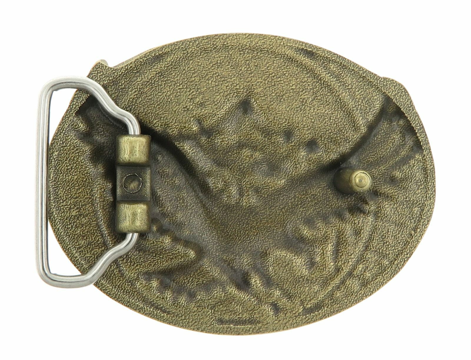 Eagle in Flight Bronze Metal Belt Buckle