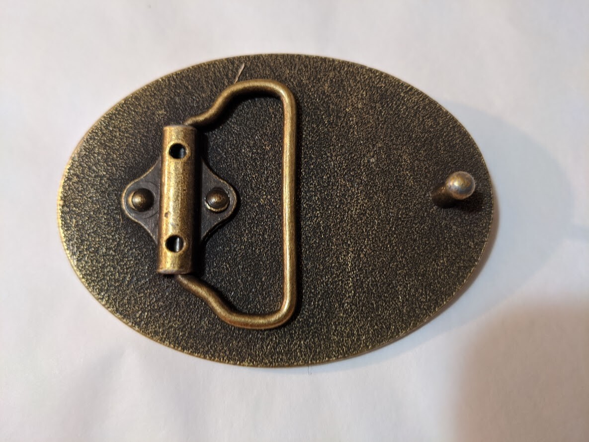 Raised Graphics Antique Bronze finish Belt Buckle Farm Country BOAR hog pig USA