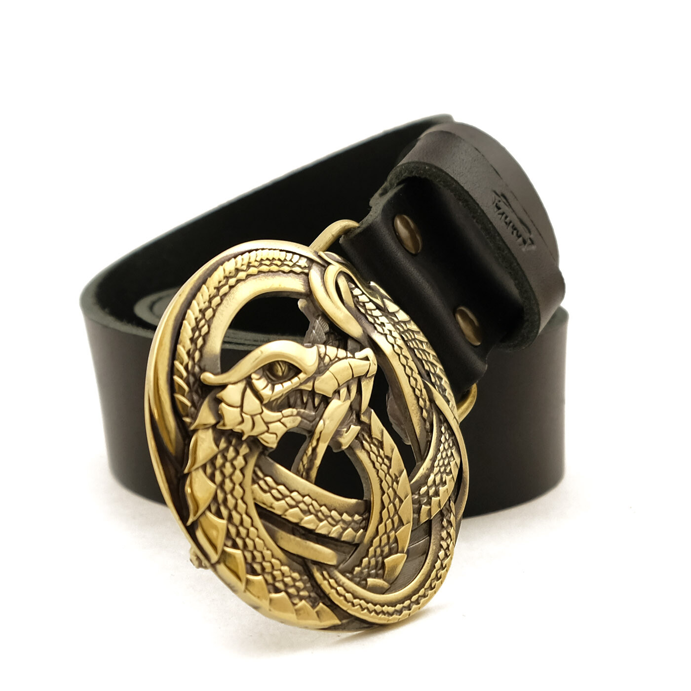 Belt buckle Ouroboros, World Serpent, Scandinavian, Nordic, Celtic