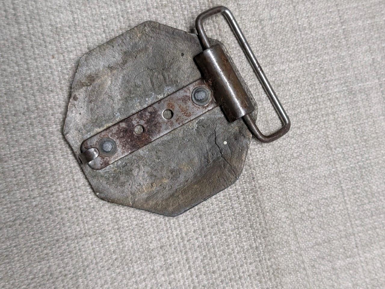 vintage 1970s belt buckle CB RADIO western TRUCKER semi-truck WESTERN cowboy