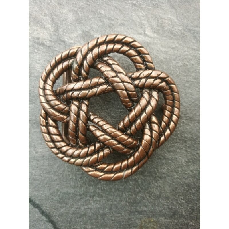 Knot Belt Buckle, Celtic Gordian Knot Buckle, Antique Copper Rope Design Buckle