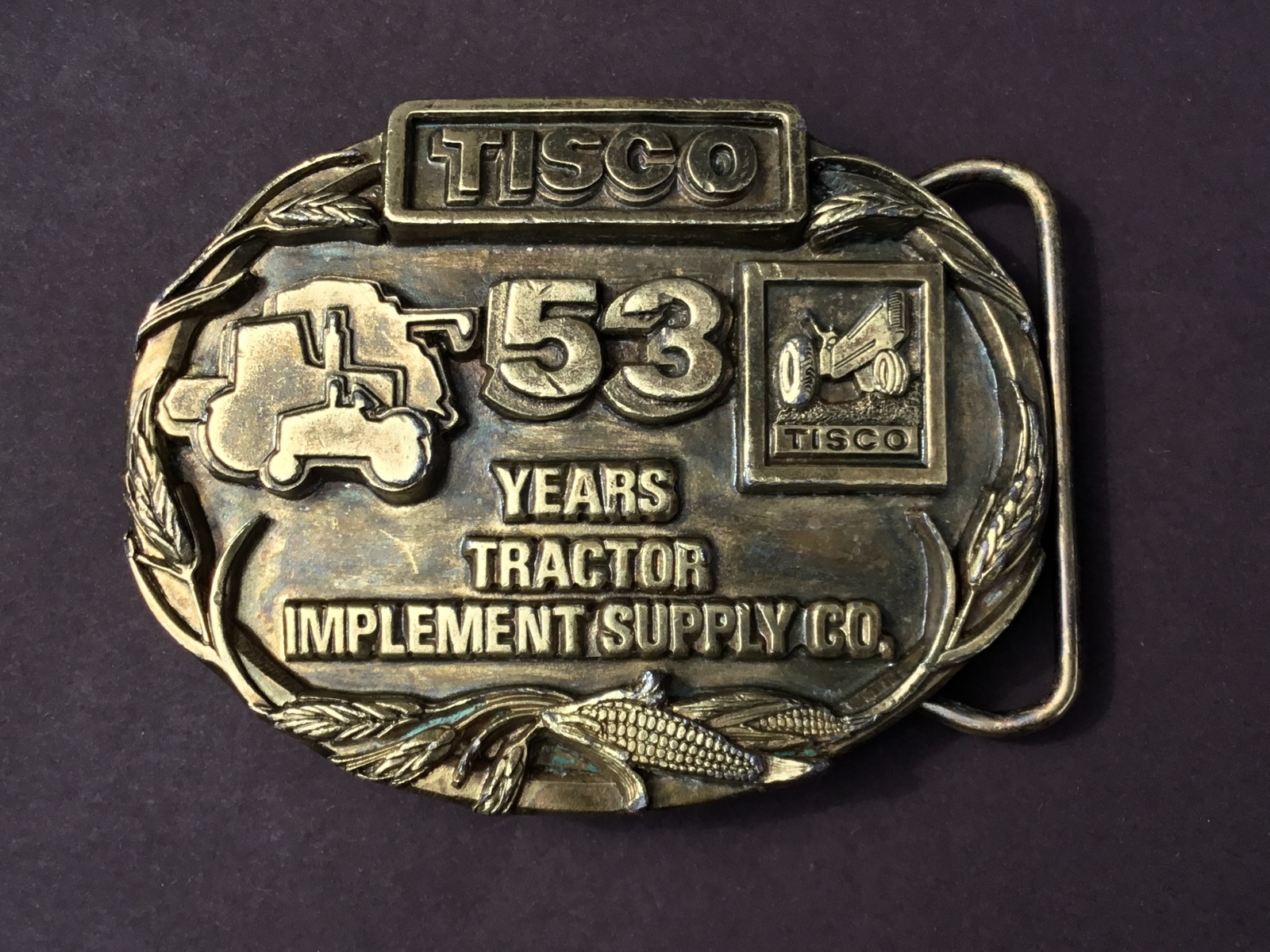 TISCO 53 Years Tractor Implement Supply Co Store Promo Belt Buckle