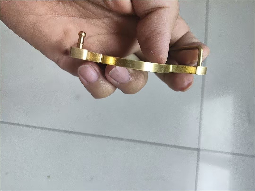 Brass belt head with smooth buckle for men&rsquo;s solid buckle head 3.9cm