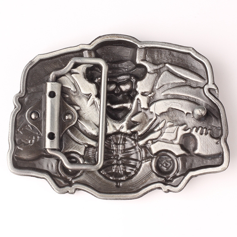 Skull Belt Buckle Western Cowboy Motorcyclist (SK-21)