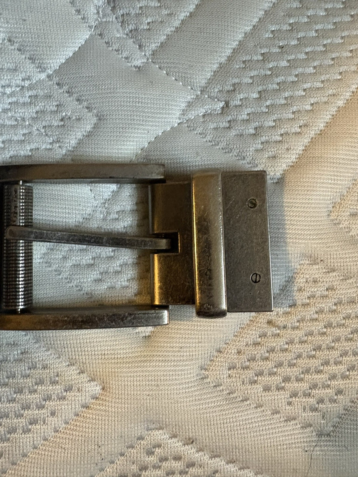 Calvin Klein Silver Tone Reversible Metal Belt Buckle