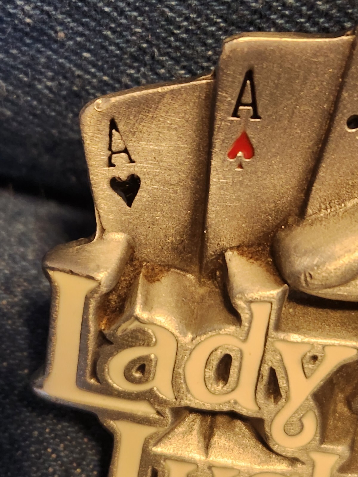 Vintage – Lady Luck – Belt Buckle – Dragon Designs – 1991