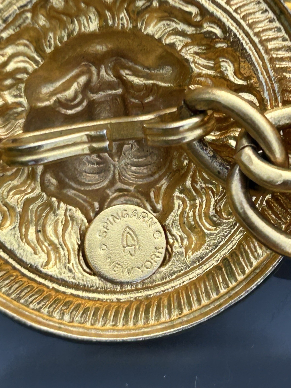Andrew Spingarn Belt/necklace lion head RARE Wow
