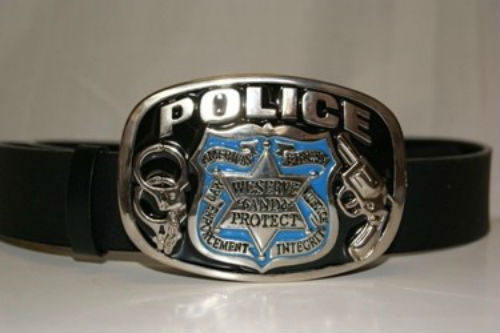 Police America&rsquo;s Finest Law Enforcement We Serve and Protect Belt Buckle