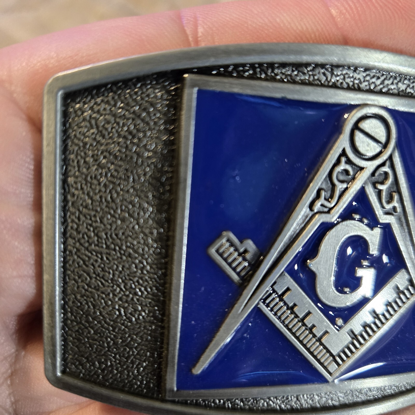 MASON FREEMASONS FREEMASONRY Metal Belt Buckle