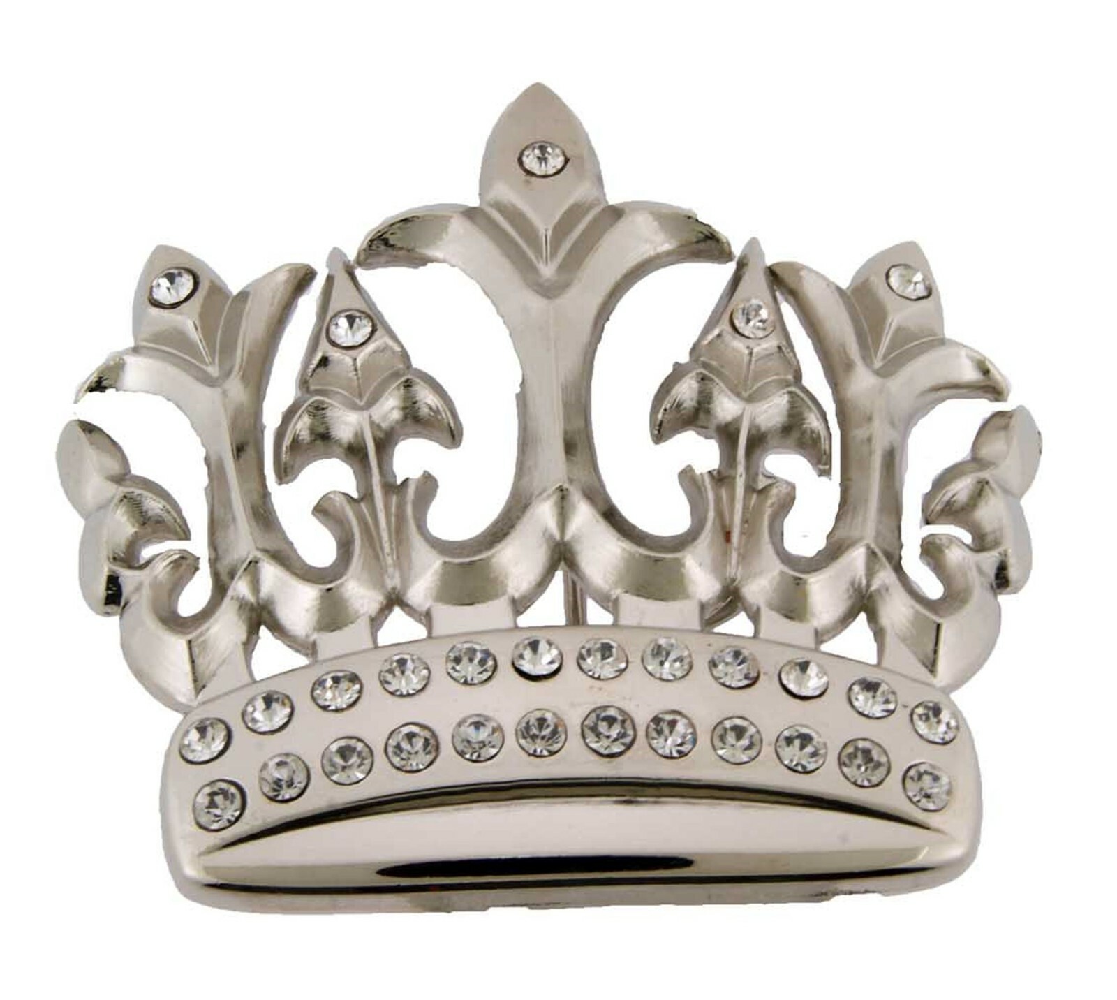 Men Women Crown Belt Buckle Blinged Rhinestone Iced Cowgirl Out Queen Fashion