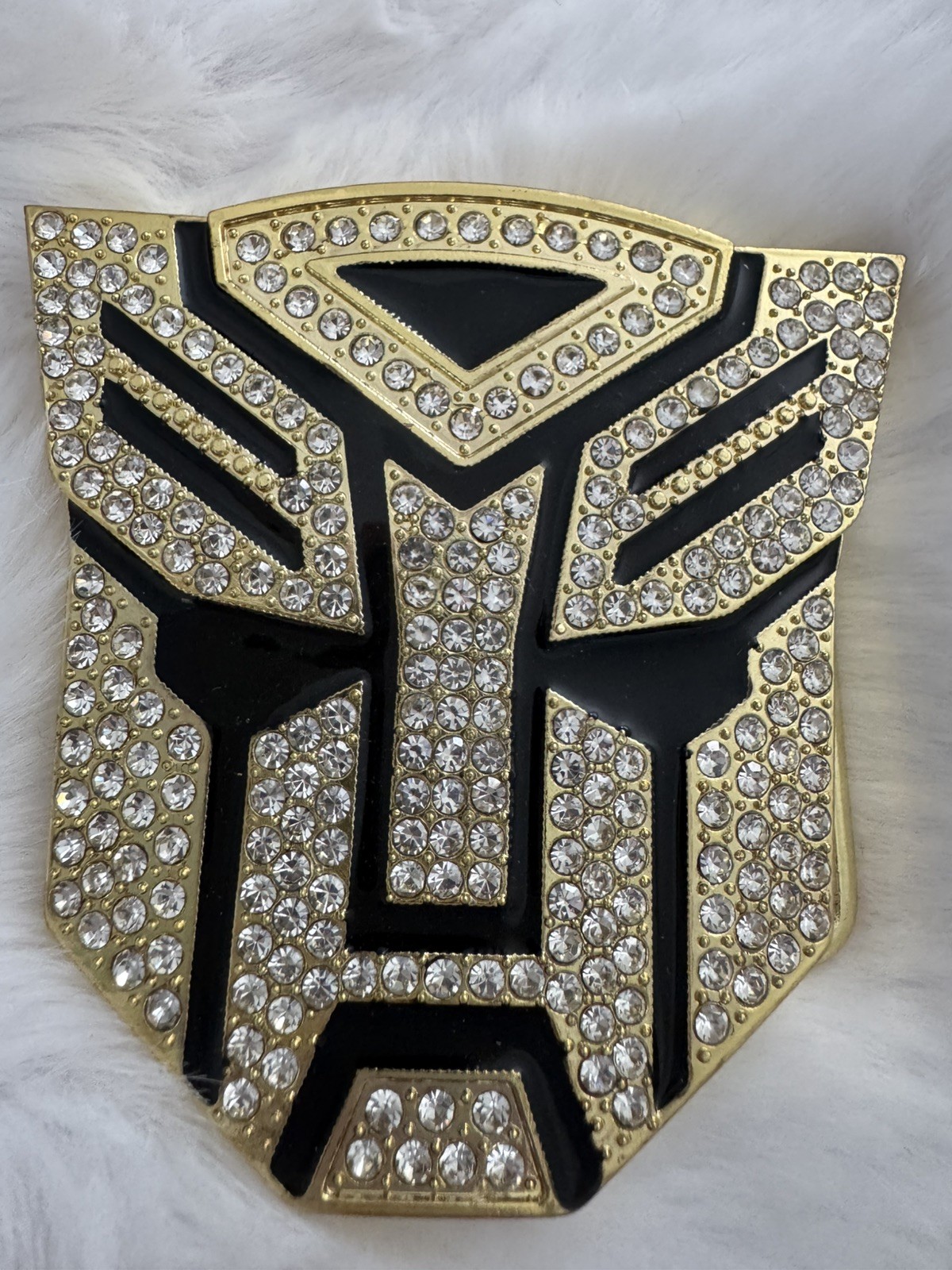 New Men’s Animal Face Studded Rhinestone Belt Buckle New