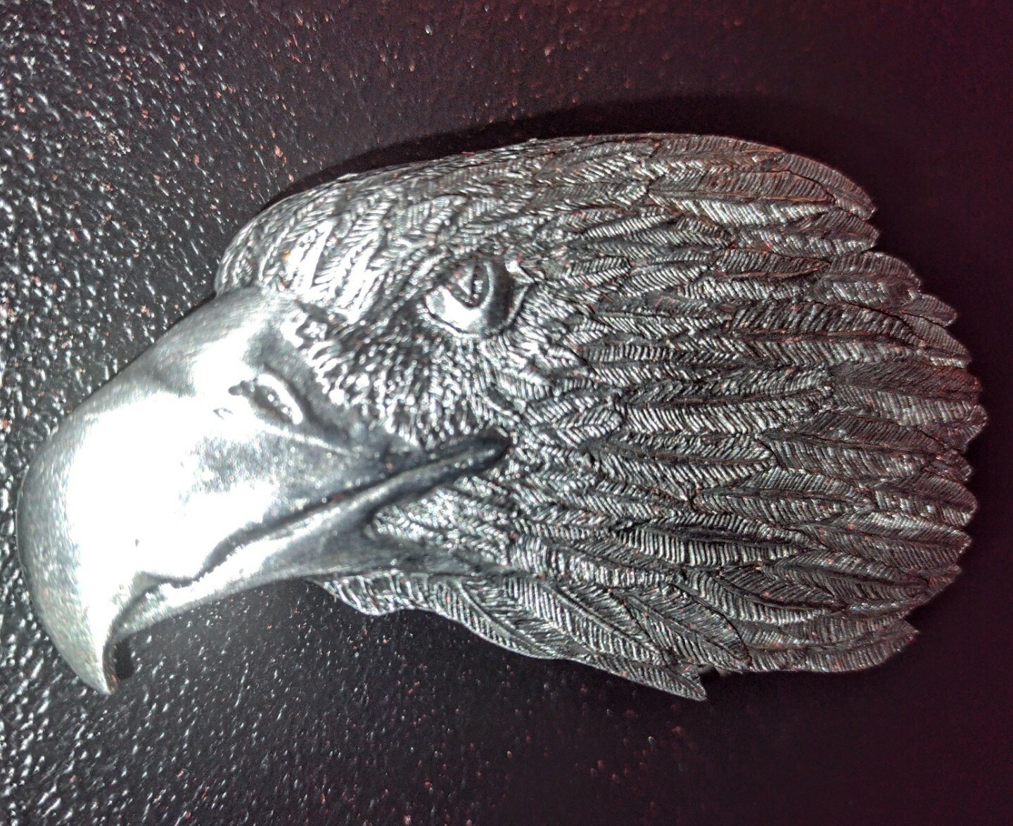 Belt Buckle Bald Eagle Pewter Big Cabin Siskiyou 1989 American Patriotic USA