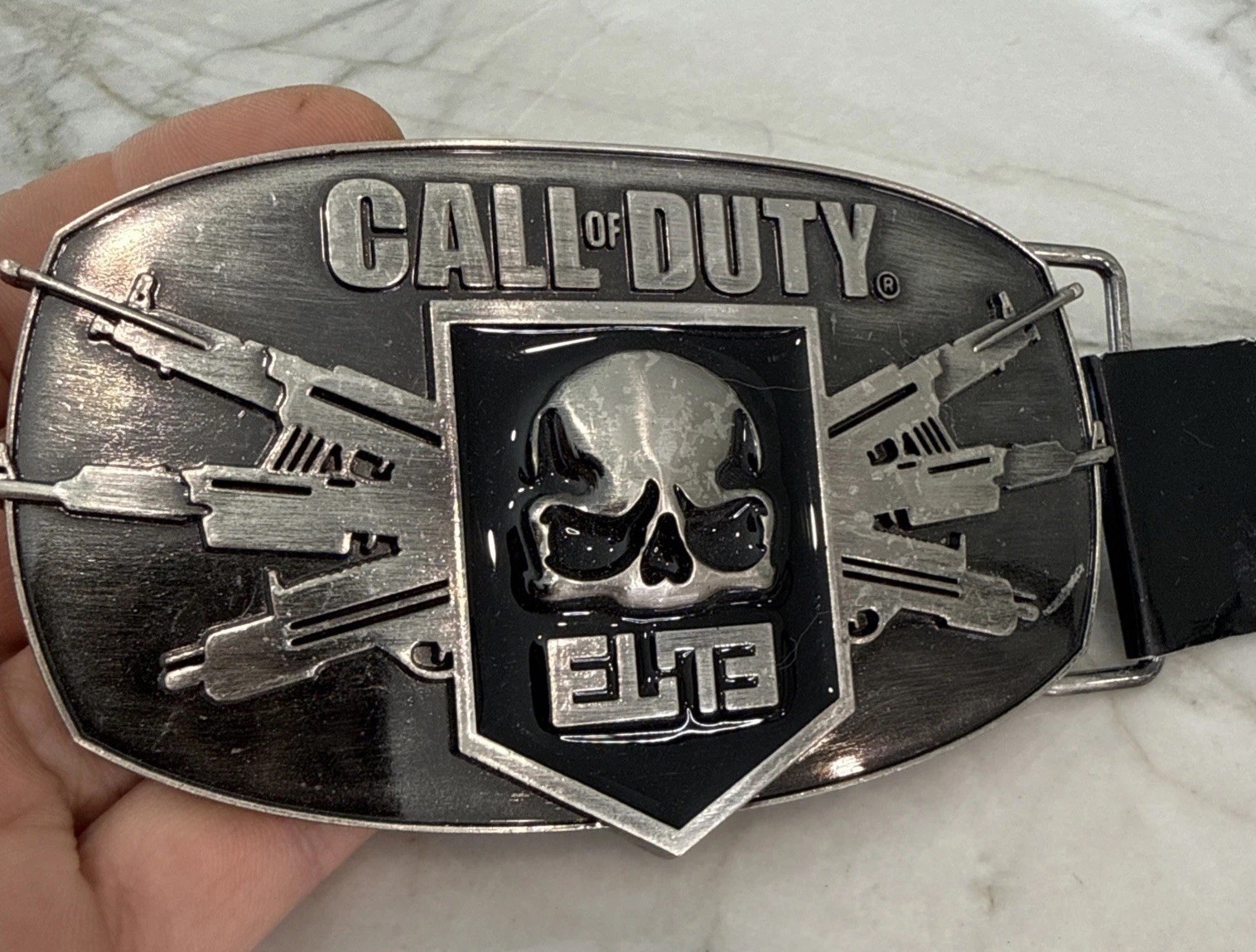 2012 Call of Duty Modern Warfare ELITE Black Ops II Logo Metal 4.5&Prime; Belt Buckle