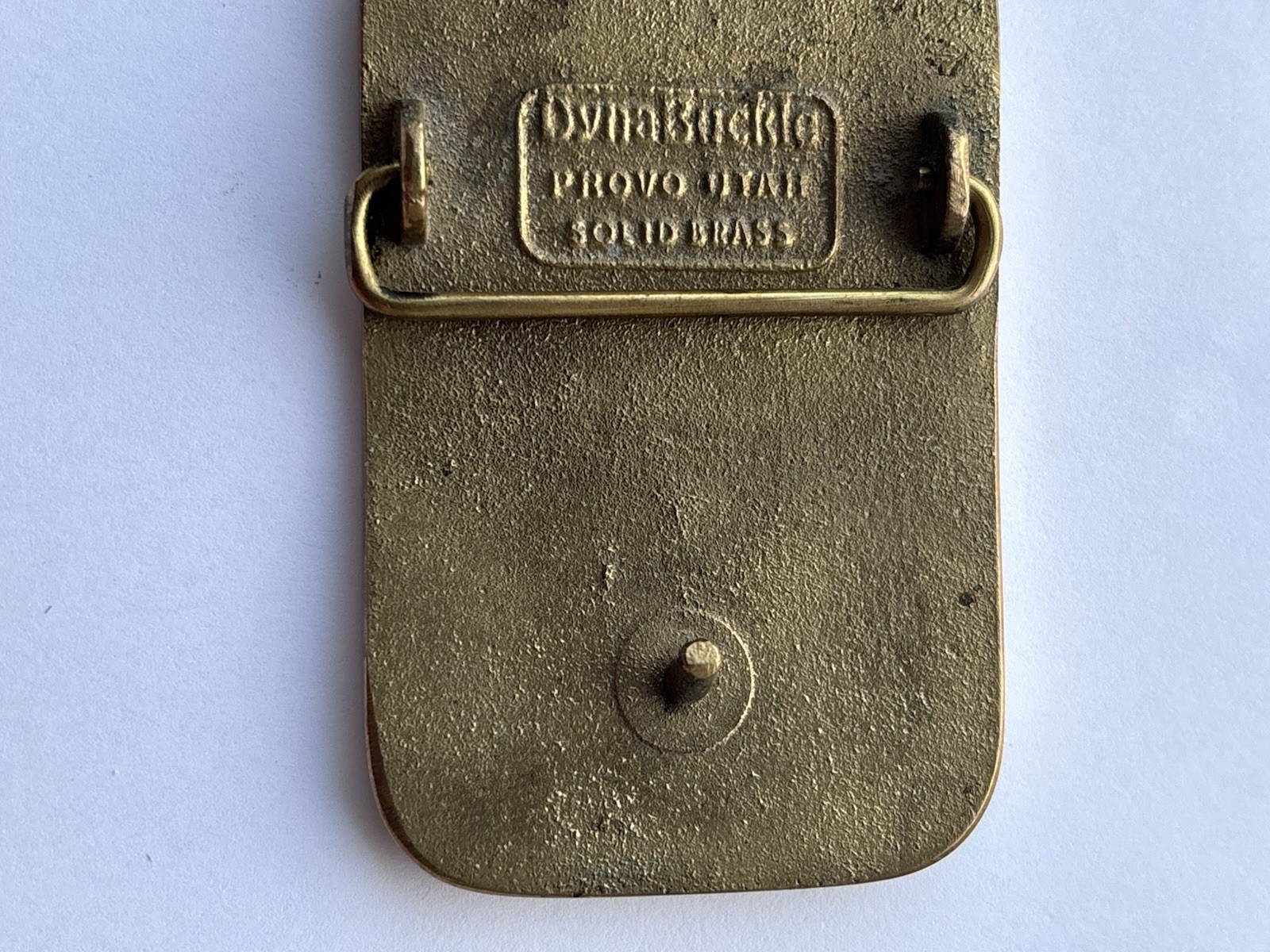 VTG Bridgestone DynaBuckle Eastern Electric 1991 Turnaround Brass Belt Buckle