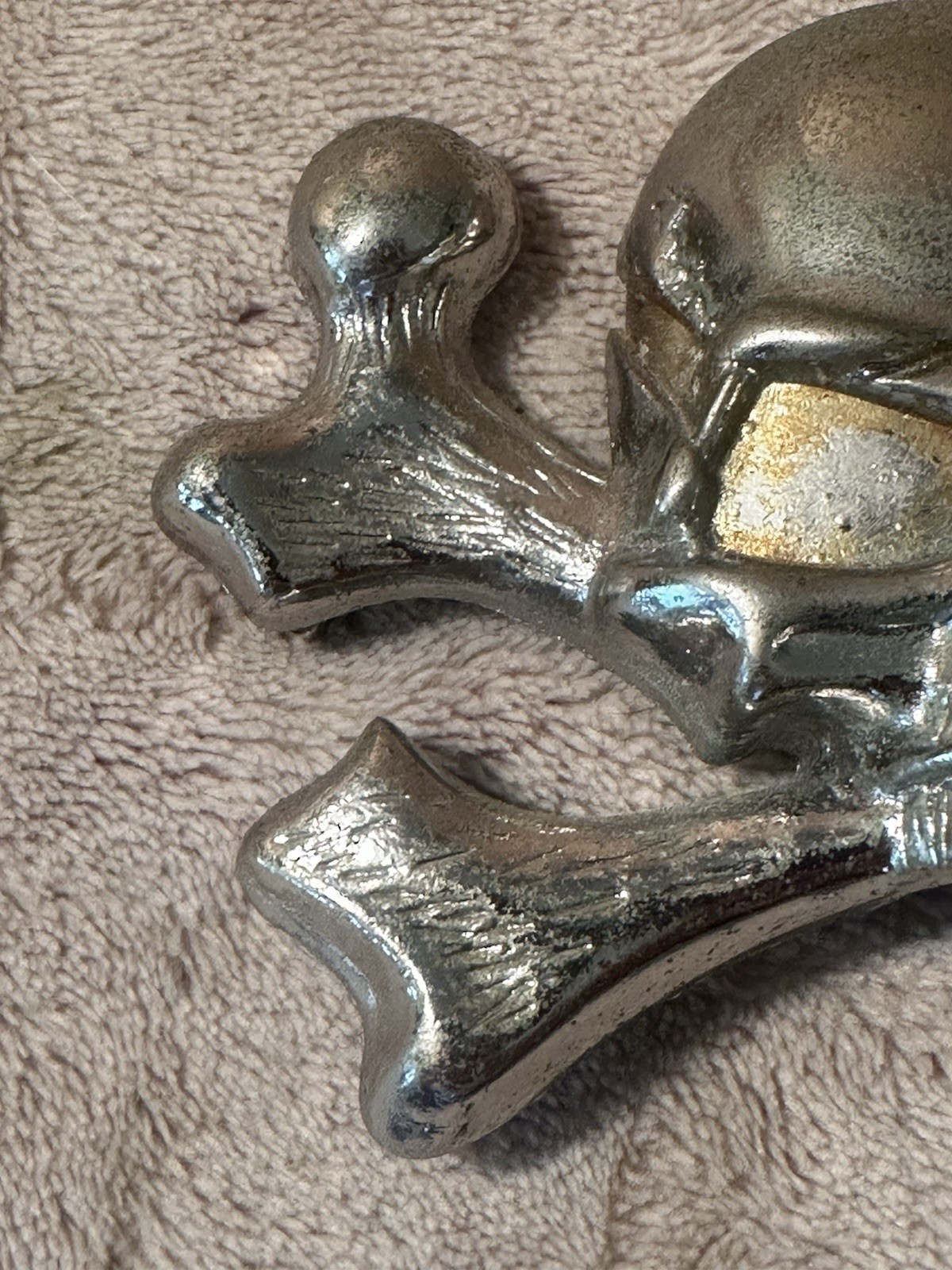 Men&rsquo;s Skull & Crossbones Western Metal Belt Buckle, Silver Tone, 1.5 in