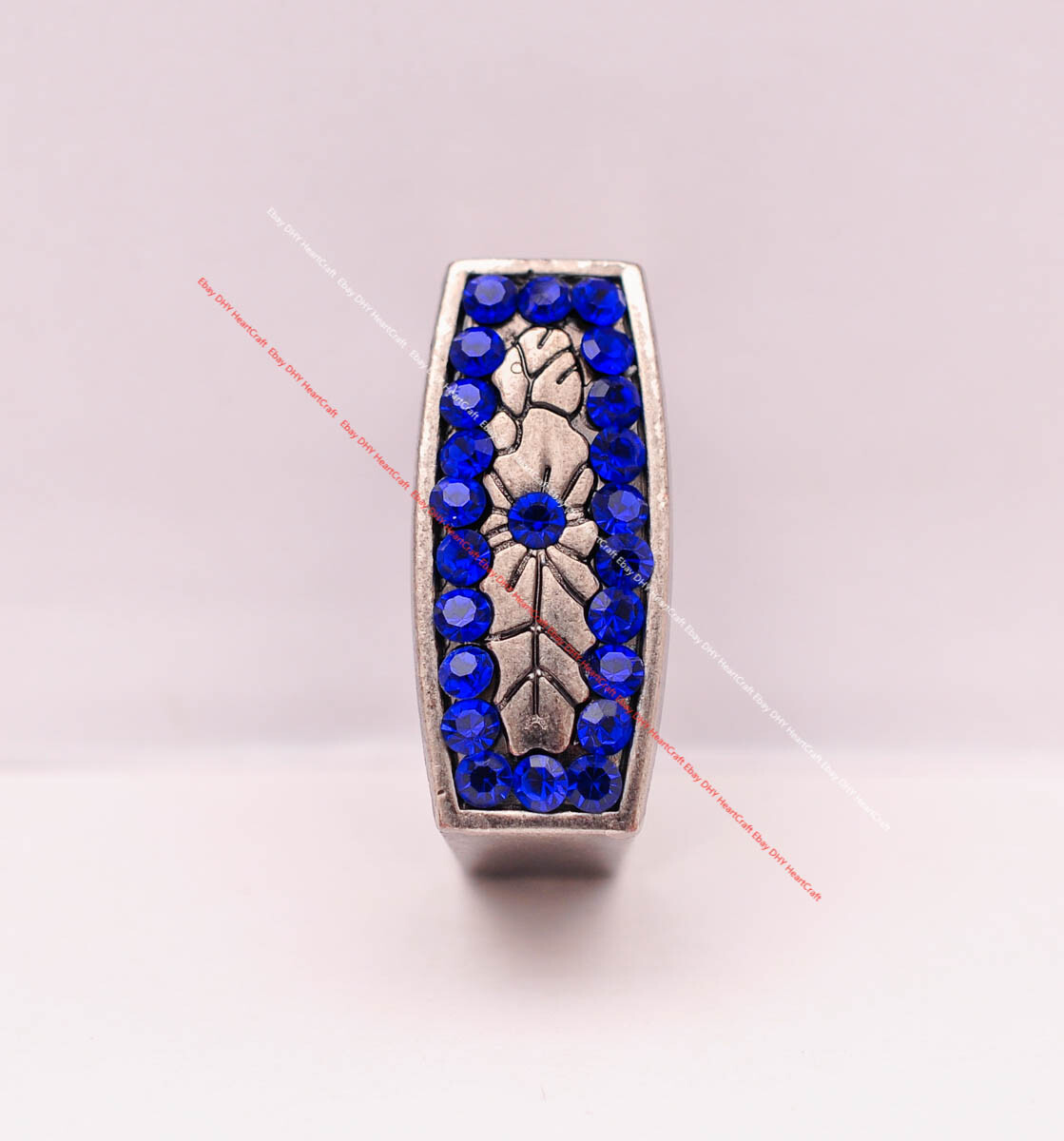 Antique Silver Crystal Western Cowboy Floral Belt Buckle Set Fit 30MM Strap