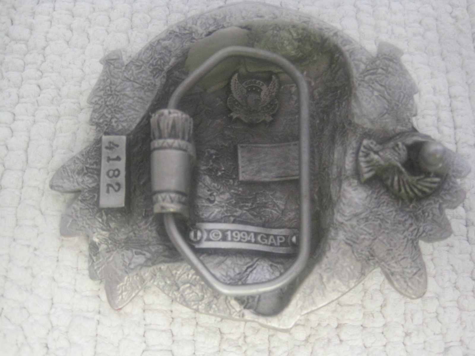 1994 The Great American Buckle Co Buffalo Head #4182 Belt Buckle 3 1/2&Prime; x 2 3/4&Prime;