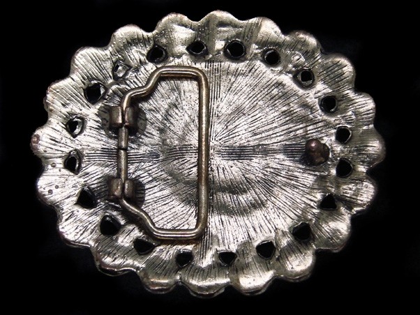 TG05165 VERY COOL **ORNAMENTAL** HIPPIE ART FASHION BRASSTONE BELT BUCKLE