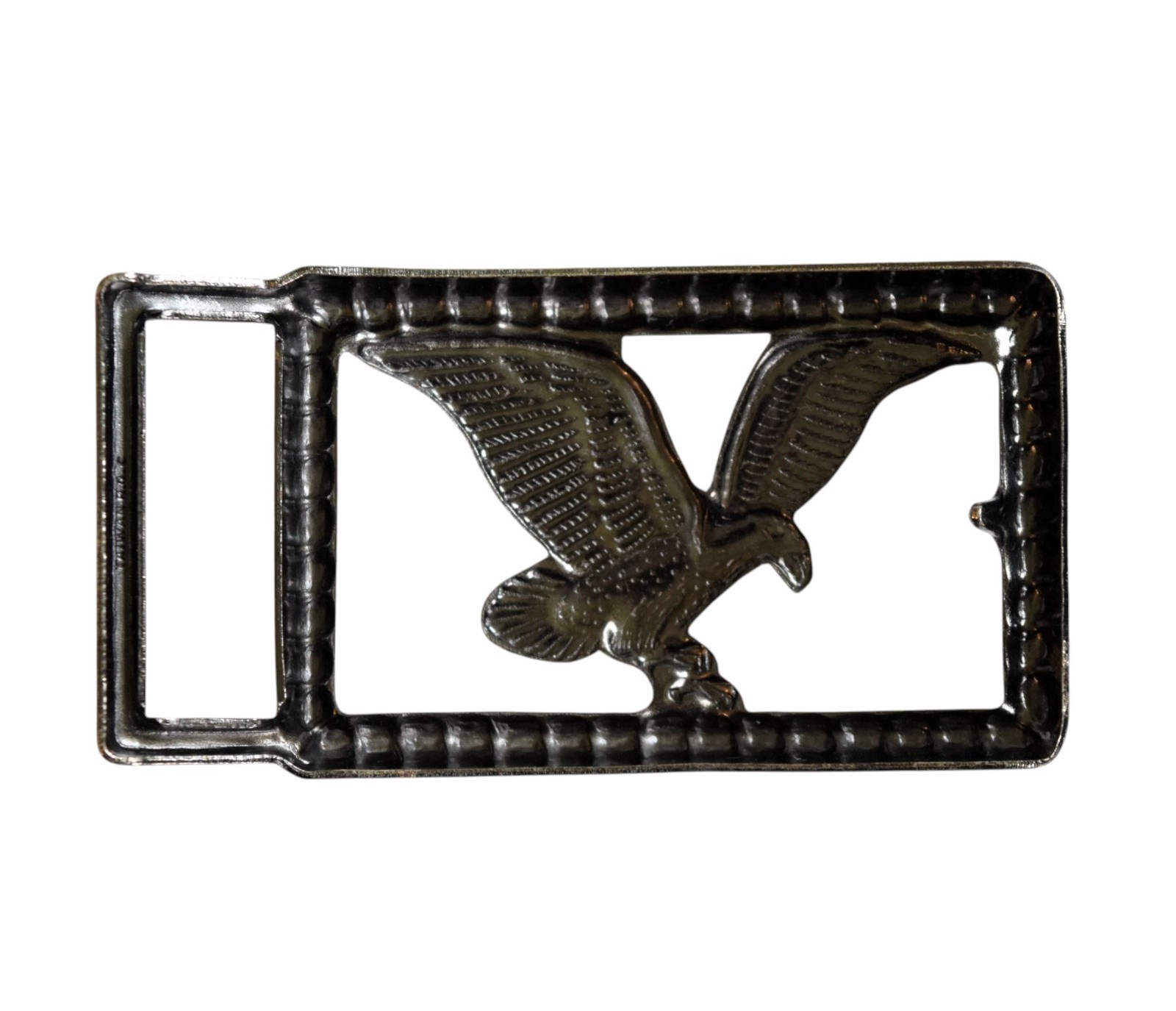 Vintage Bald Eagle Belt Buckle Open Work Cut Out Gunmetal Silver Tone – Western