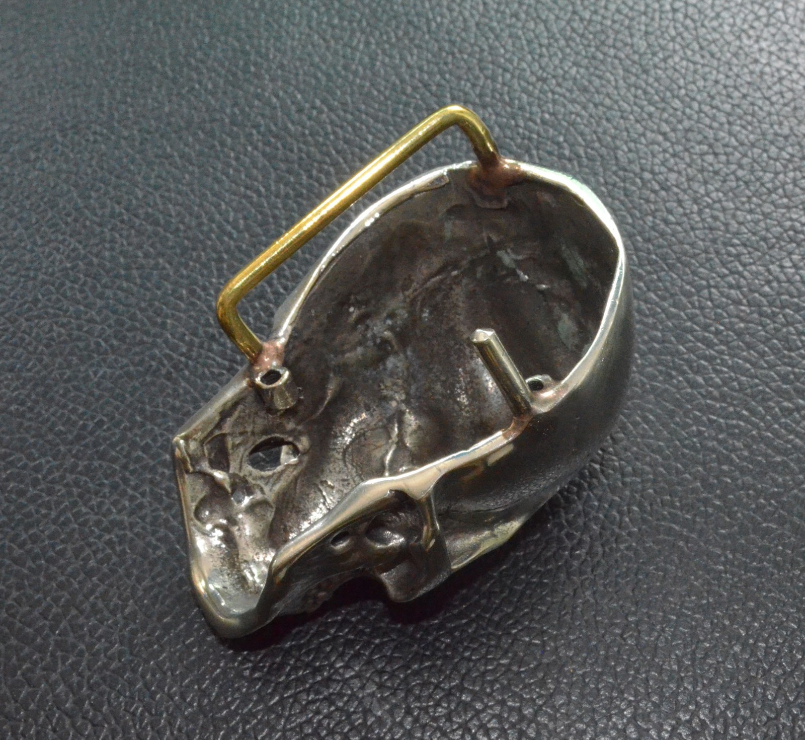 White Copper 3D Human Skull Belt Buckle,Polished Silver Skull Men&rsquo;s Buckle gift