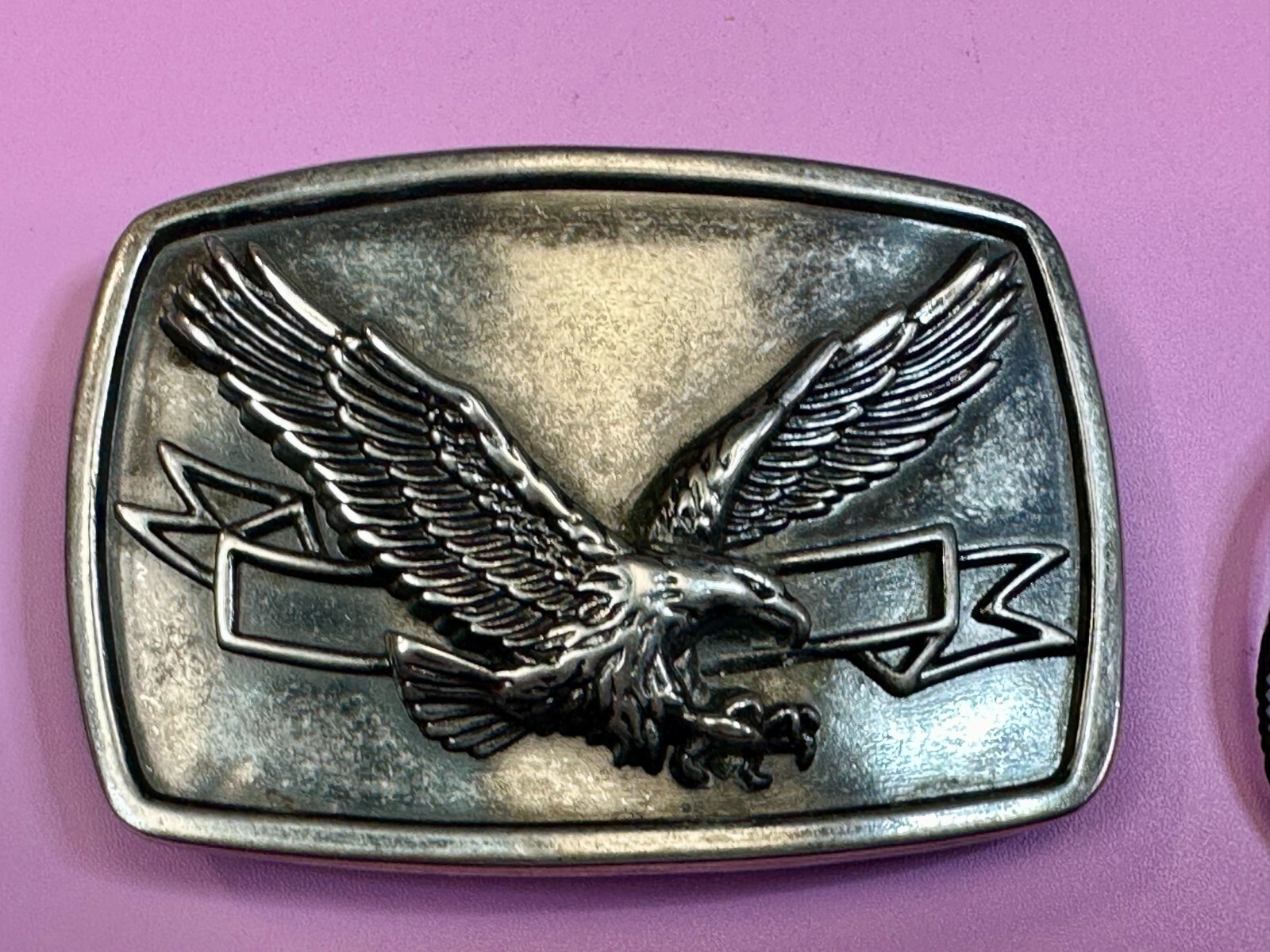 Patriotic American Eagle Flying Wings Wide Hunting Diving Metal Belt Buckle