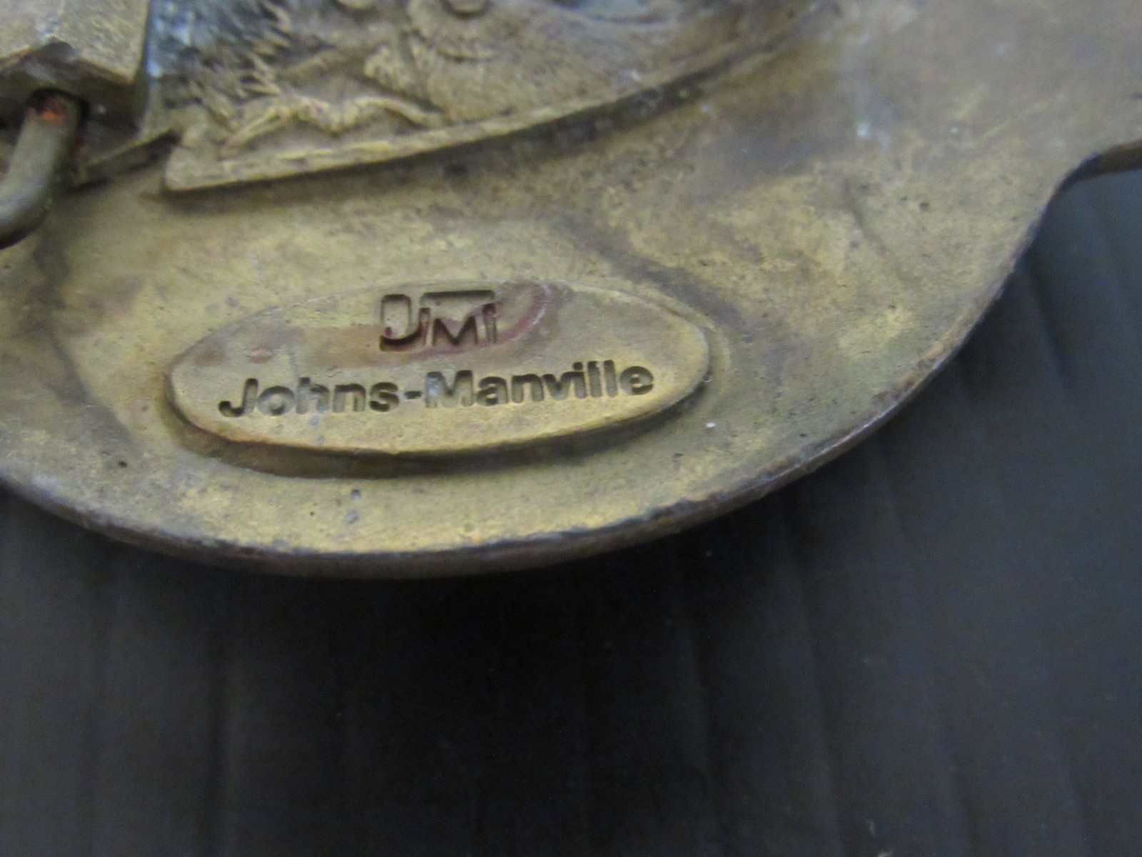 Vtg Belt Buckle Permastran Fiber Glass Pipe Boxing Glove The Light Heavyweight