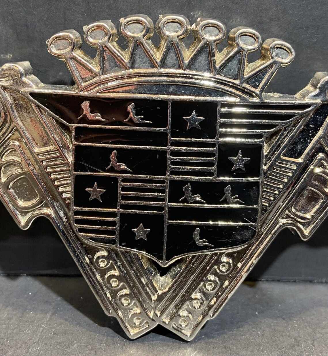 187 Inc Belt Buckle Guns Crest Emblem Black Enamel Silver Tone w/ Bottle Opener