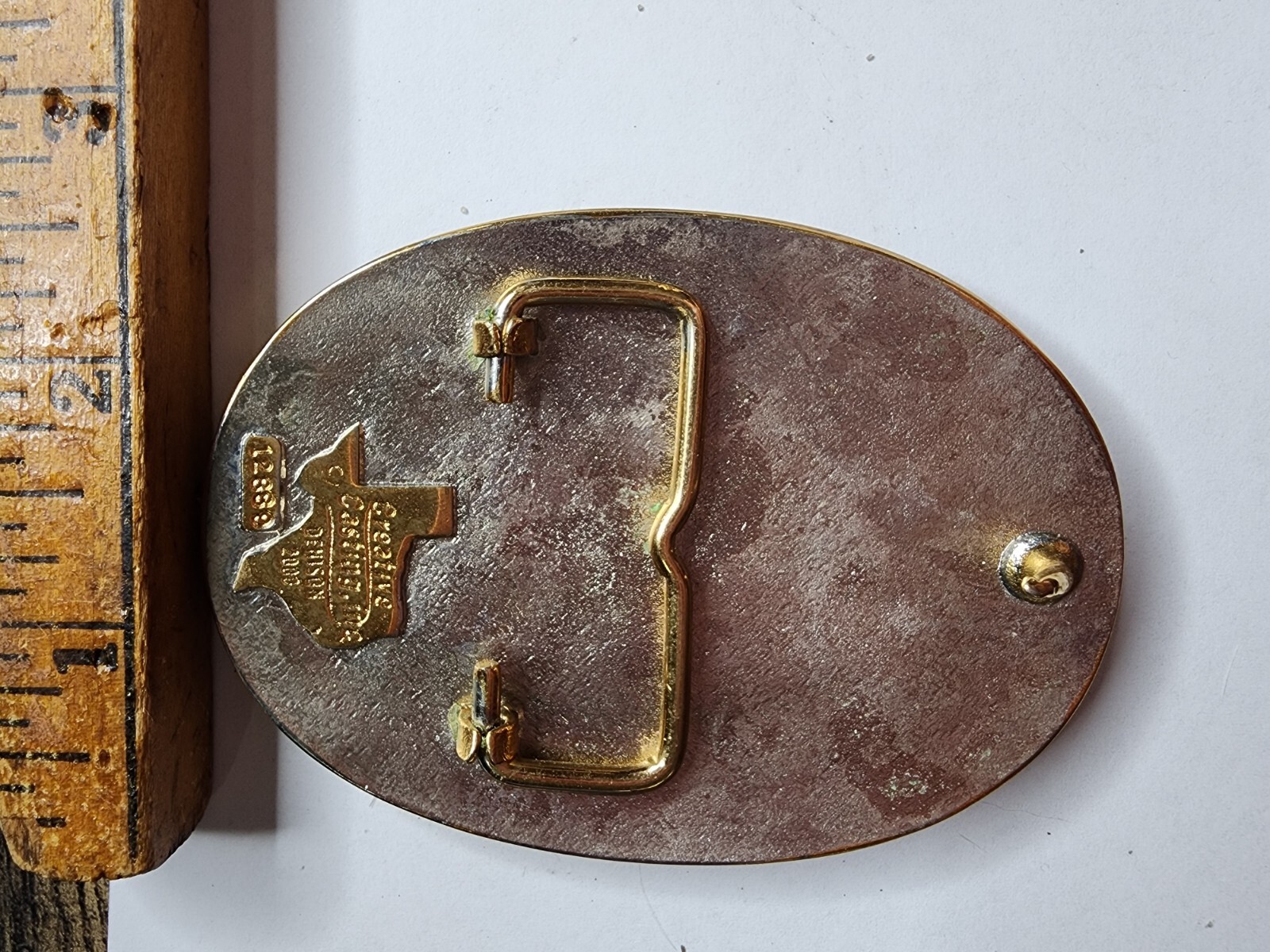 Cheyenne Trap And Shoot Club Trophy Belt Buckle 2005 Singles Vet Skeet Champion