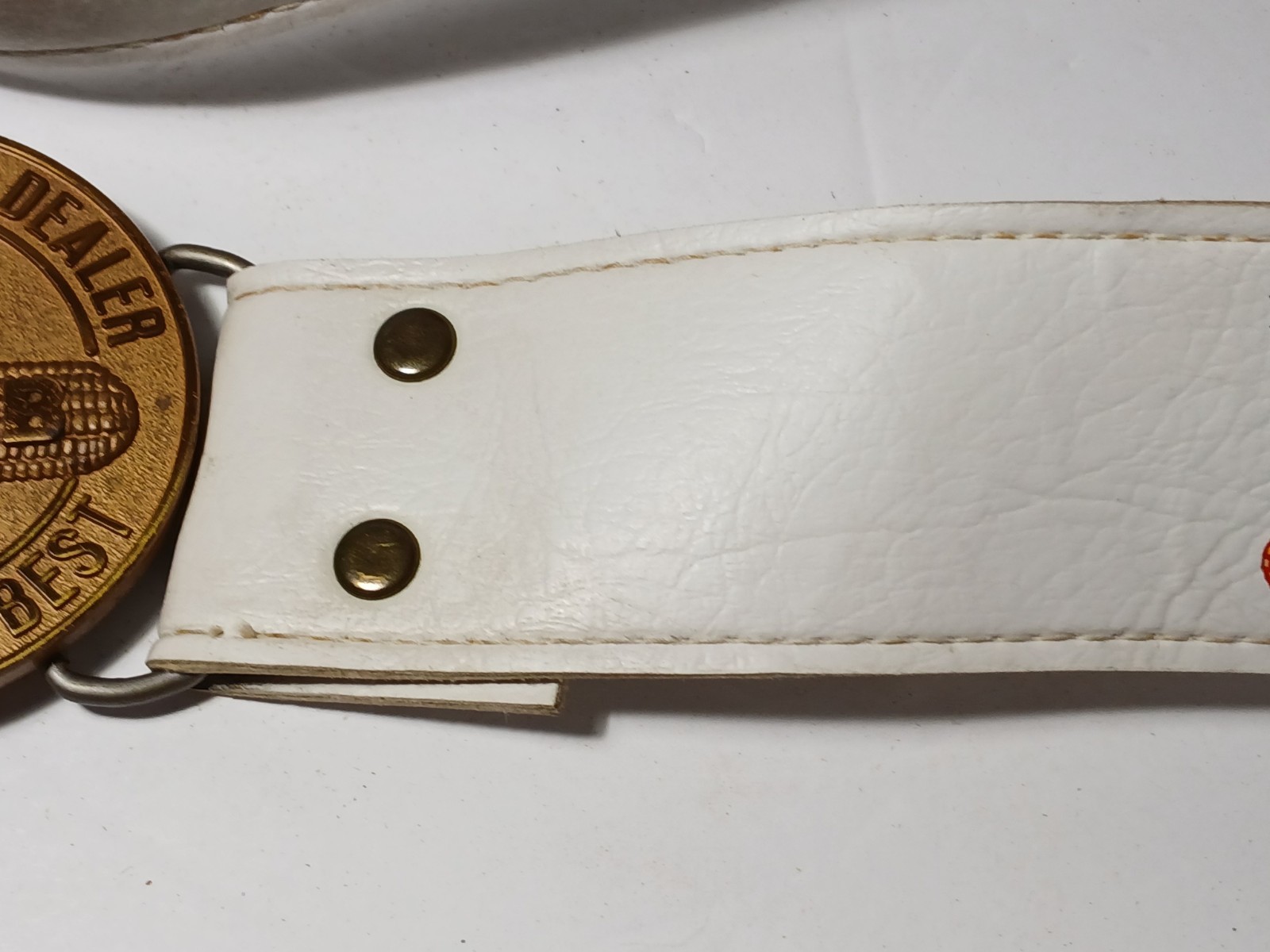 1975 VINTAGE DEKALB CORN DEALER BELT BUCKLE & ORIGINAL BELT CORN FEED SEED FARM