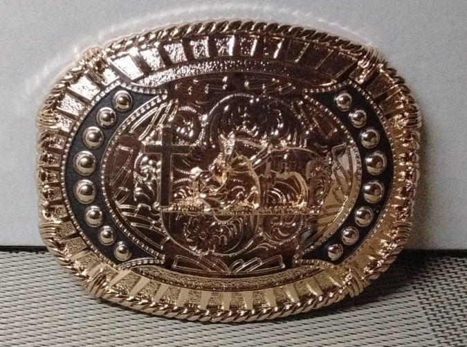 PRAYING COWBOY WITH HORSE Western Cowboy Belt Buckle/ Hebilla Vaquera