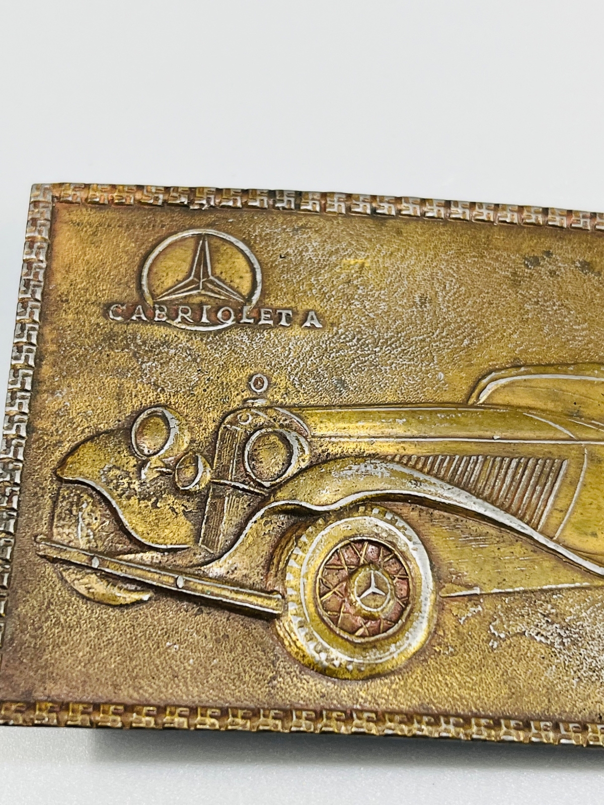 Vintage Lewis Buckles Chicago Mercedes Benz Cabriolet A Brass Belt Buckle