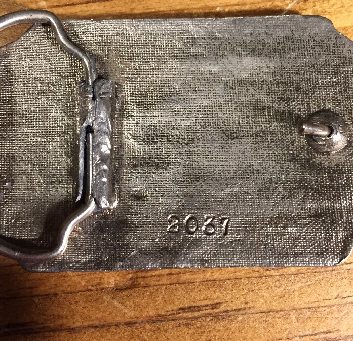 Flying Duck Design Silvertone Finish Belt Buckle