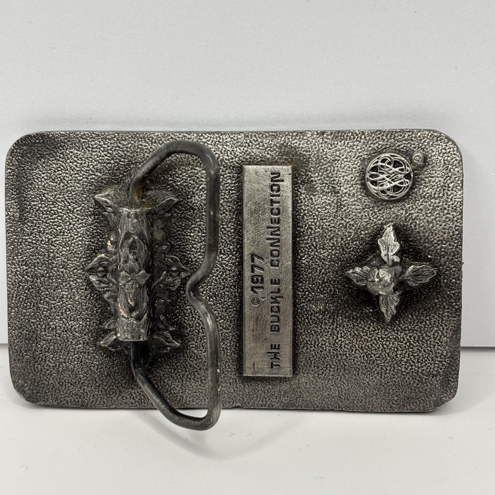 Vintage Men&rsquo;s Belt Buckle F-15 Eagle Aircraft Pewter The Buckle Connection 1977