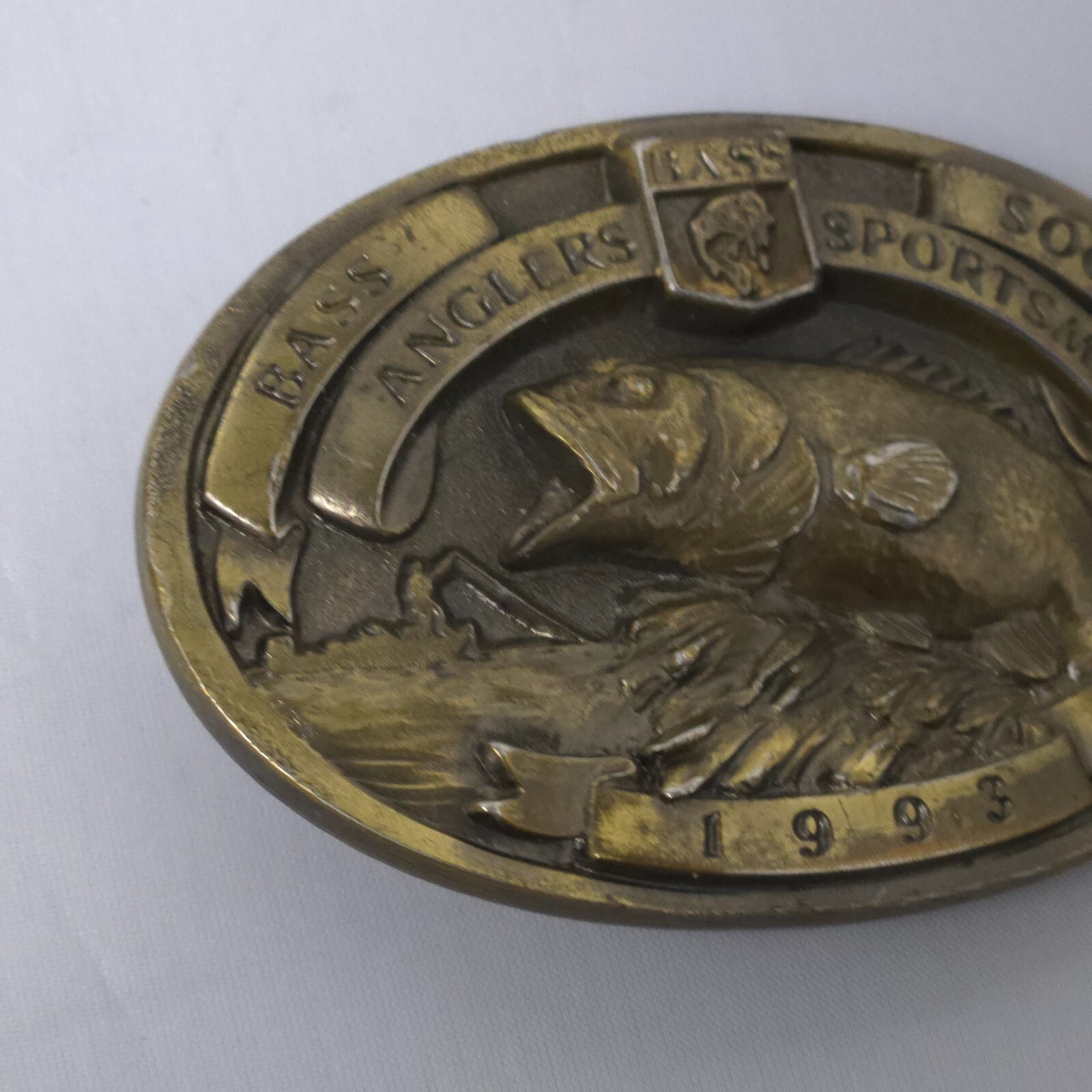 Vintage 1993 Bass Anglers Sportsman Society Buckle Fishing Tournament