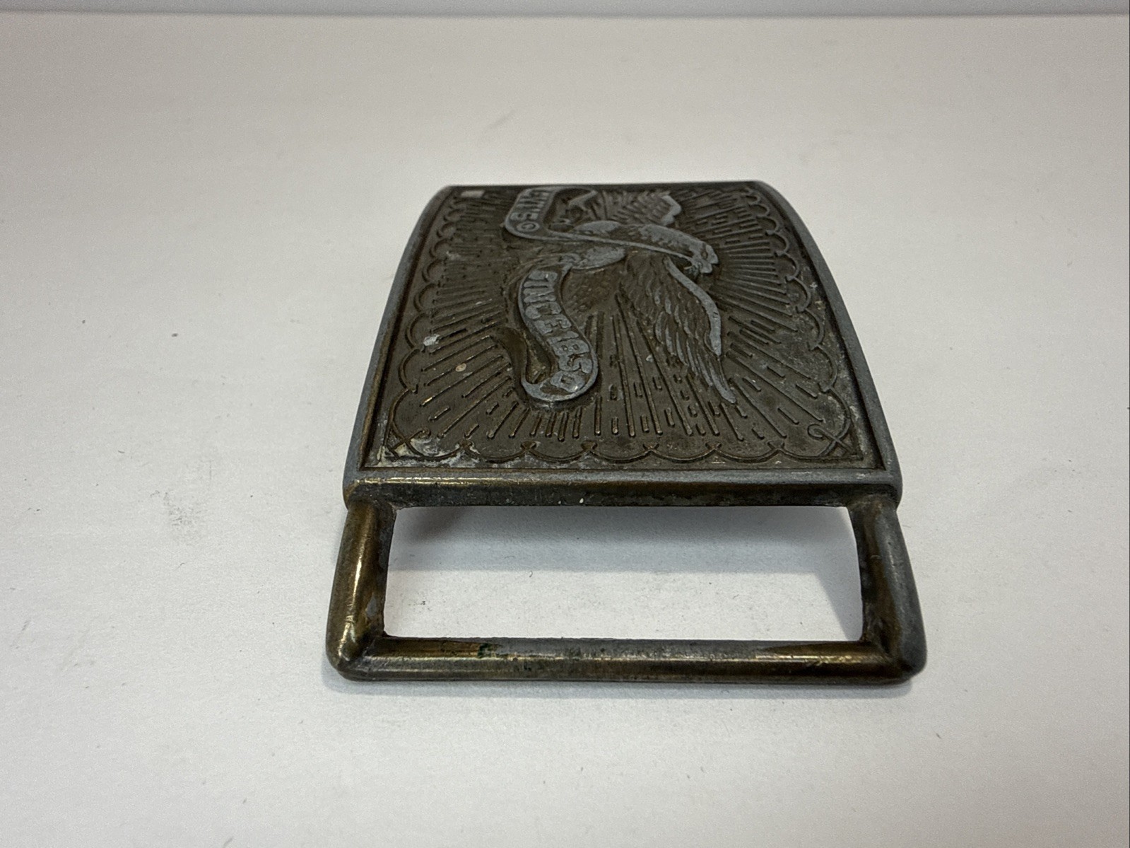 1970s-80s vintage LEVIS belt buckle BRASS america EAGLE usa WESTERN cowboy