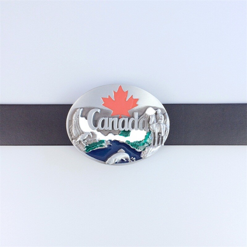 Canada Canadian Maple Leaf Wildlife Belt Buckle Boucle de Ceinture also US Stock